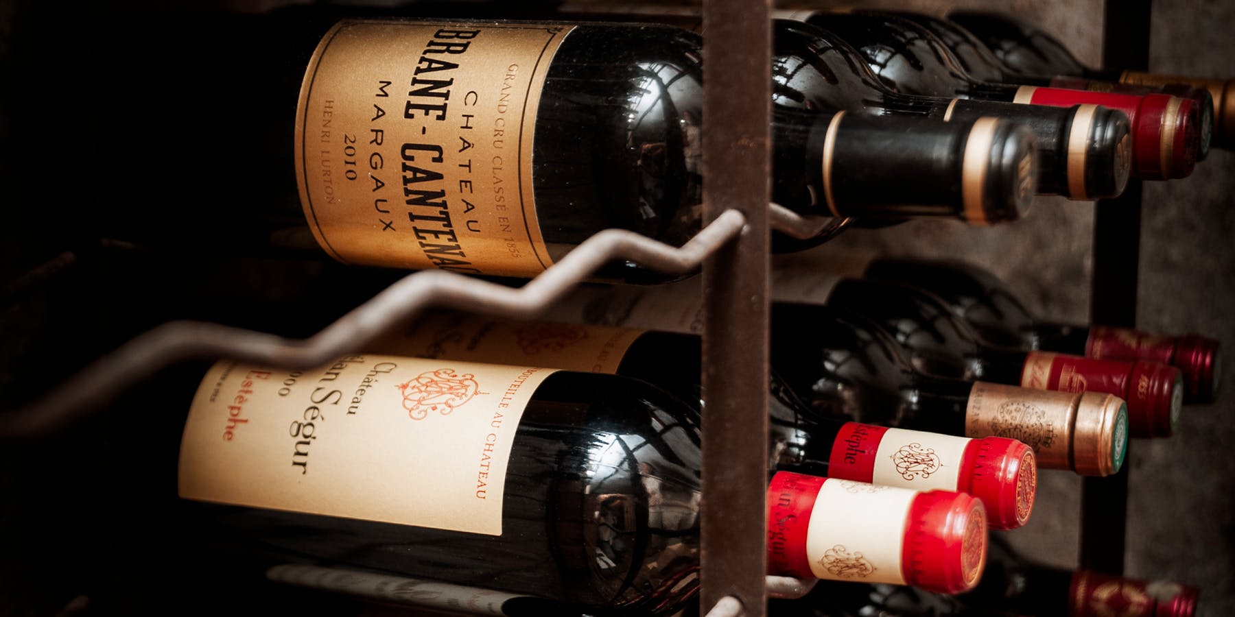 A wine cellar filled with Bordeaux grands crus